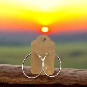 Elegant Silver Hoop Earrings